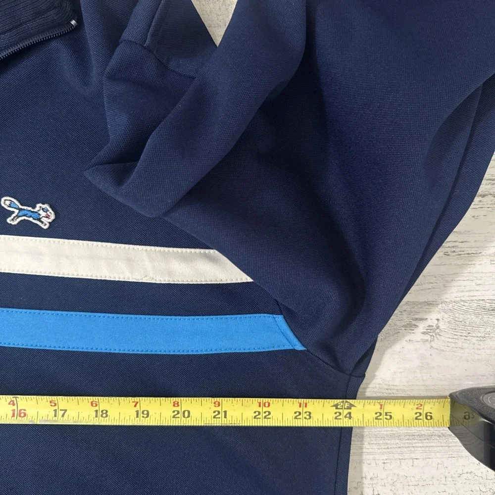 VINTAGE RETRO‎ FOX MEN'S NAVY BLUE POLYESTER TRACK JACKET SIZE L - Picture 10 of 11